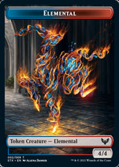 Elemental // Treasure Double-Sided Token [Strixhaven: School of Mages Tokens] | Magic Magpie