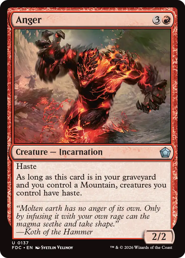 Anger [Foundations Commander] | Magic Magpie