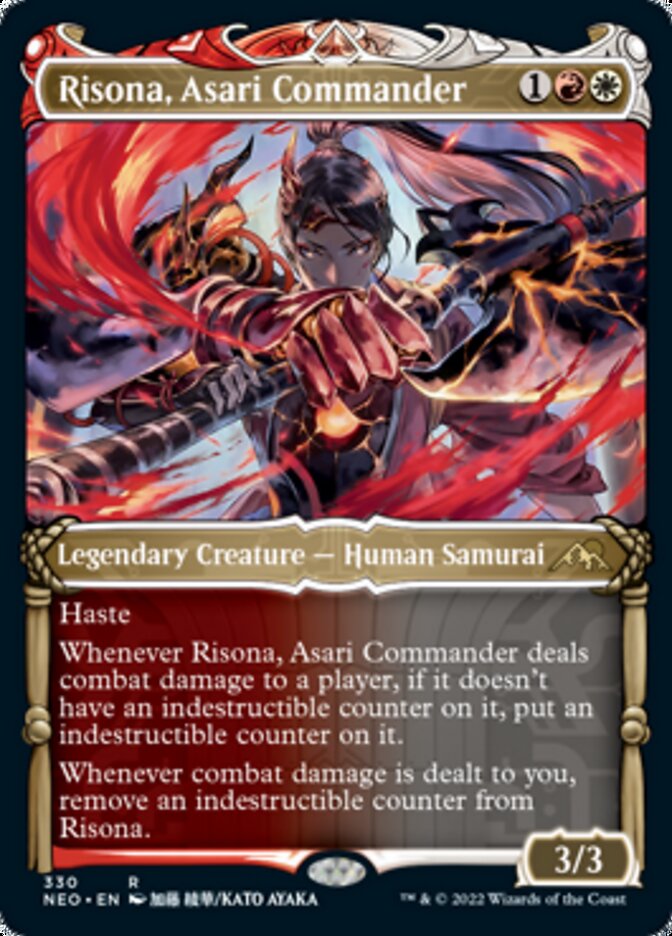 Risona, Asari Commander (Showcase Samurai) [Kamigawa: Neon Dynasty] | Magic Magpie