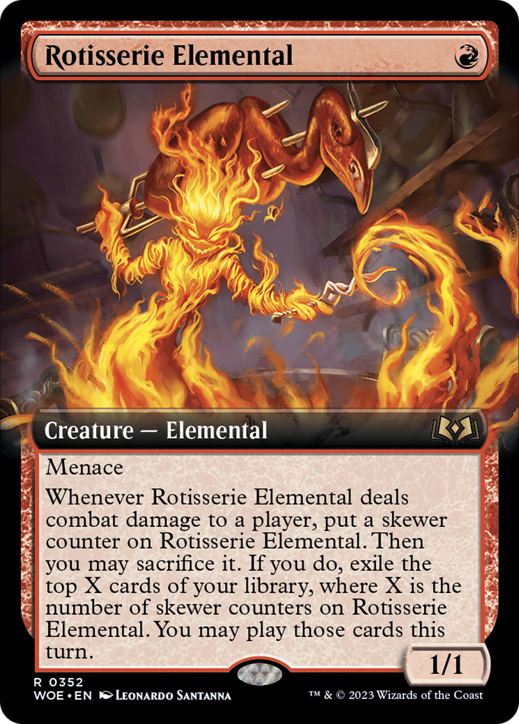 Rotisserie Elemental (Extended Art) [Wilds of Eldraine] | Magic Magpie