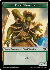 Plant Warrior // Plant Double-Sided Token [Outlaws of Thunder Junction Commander Tokens] | Magic Magpie