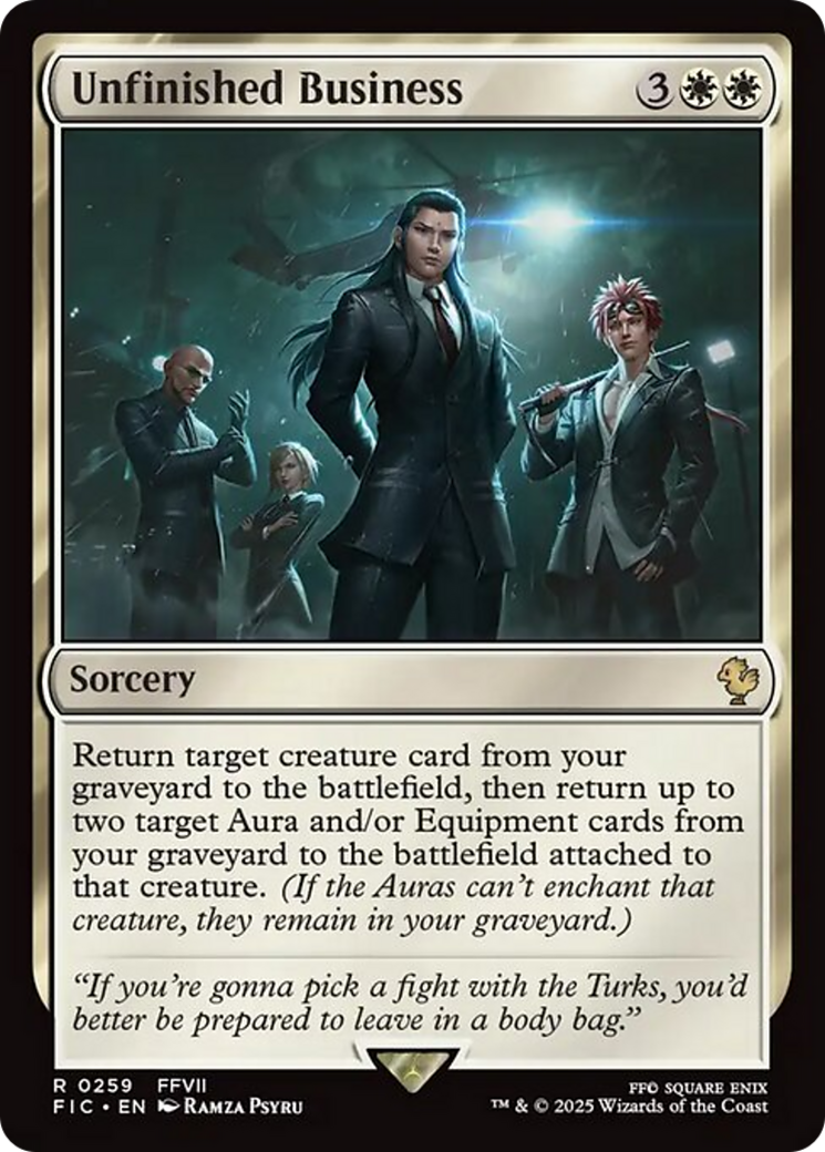 Unfinished Business [FINAL FANTASY Commander] | Magic Magpie