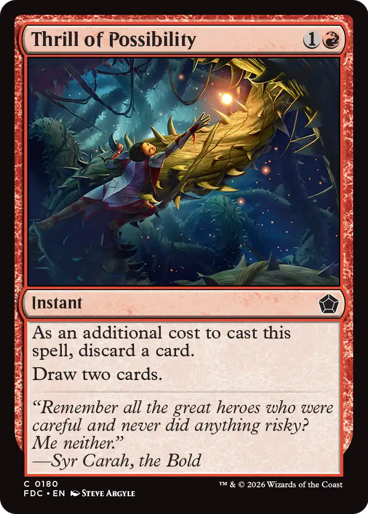 Thrill of Possibility [Foundations Commander] | Magic Magpie