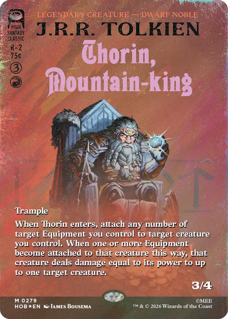 Thorin, Mountain-king (Borderless) (Surge Foil) [The Hobbit] | Magic Magpie