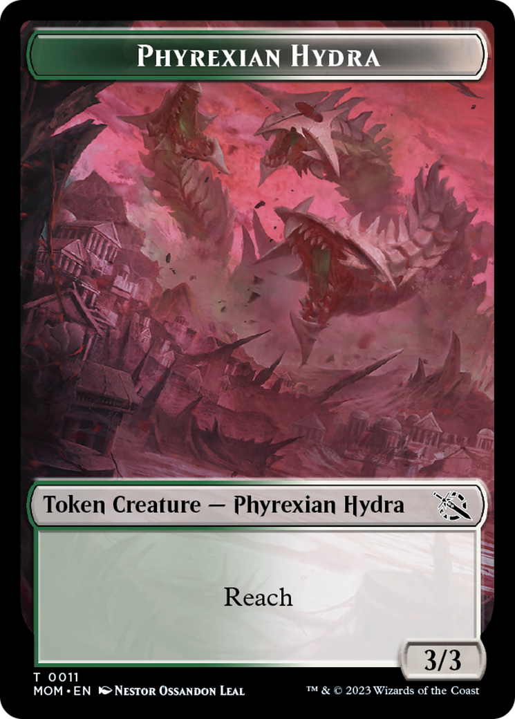 Warrior // Phyrexian Hydra (11) Double-Sided Token [March of the Machine Tokens] | Magic Magpie