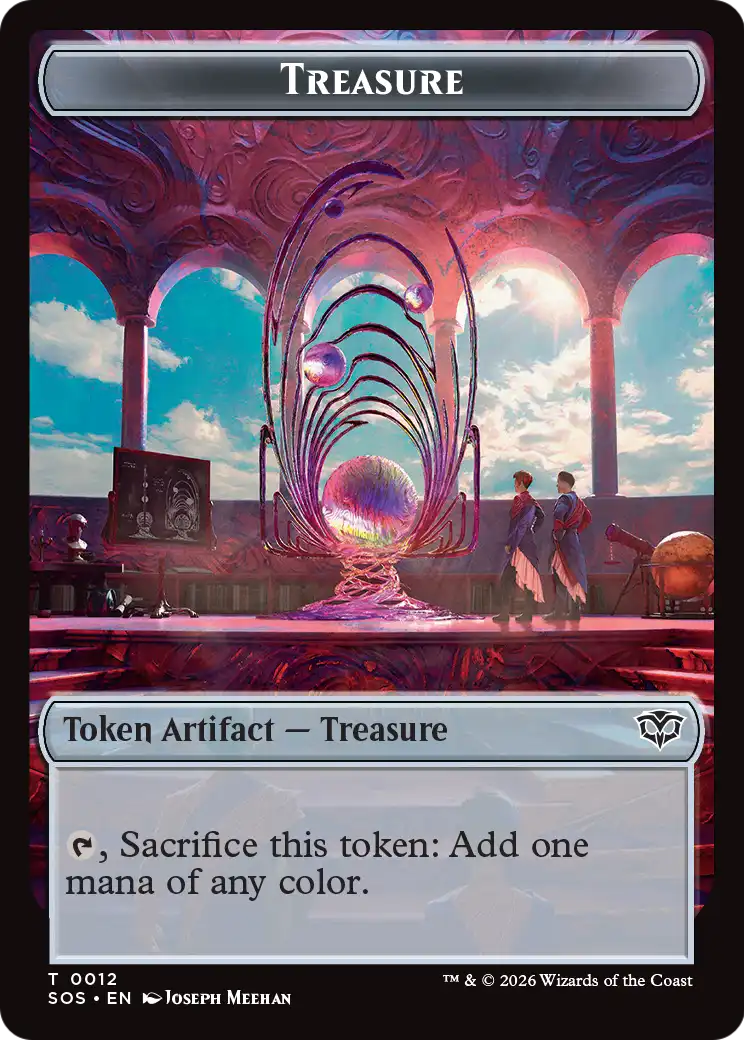 Treasure // Clue Token Double-Sided Token [Secrets of Strixhaven Tokens] | Magic Magpie