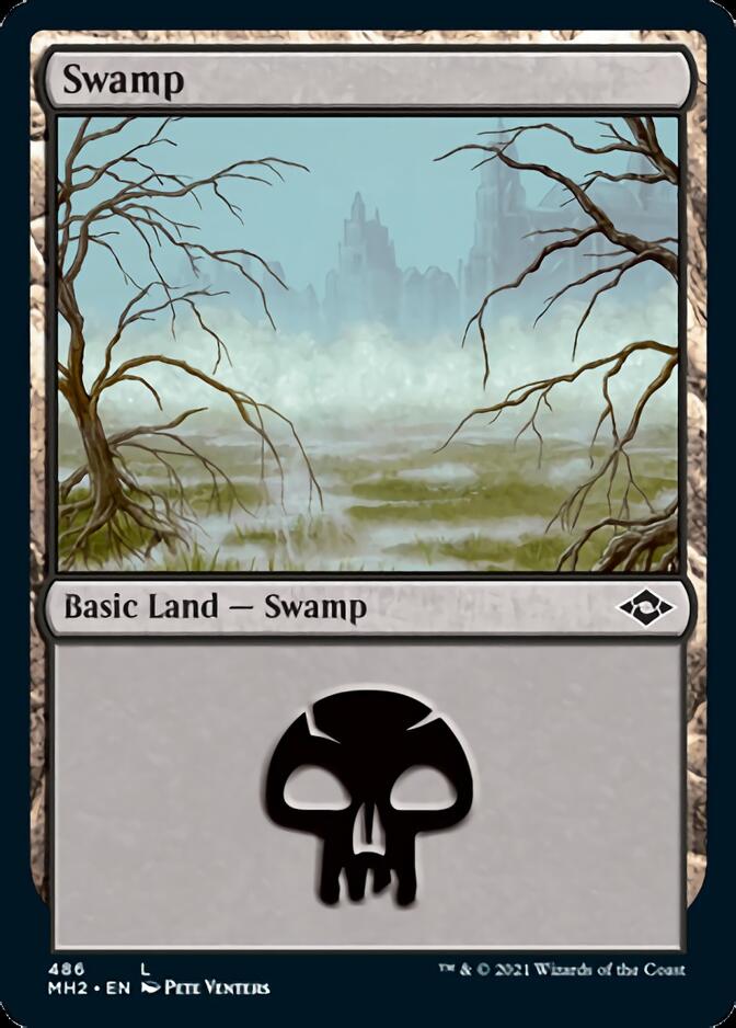 Swamp (486) (Foil Etched) [Modern Horizons 2] | Magic Magpie