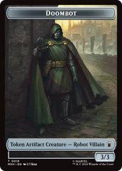 Merfolk // Doombot Double-Sided Token [Marvel Super Heroes Tokens] | Magic Magpie