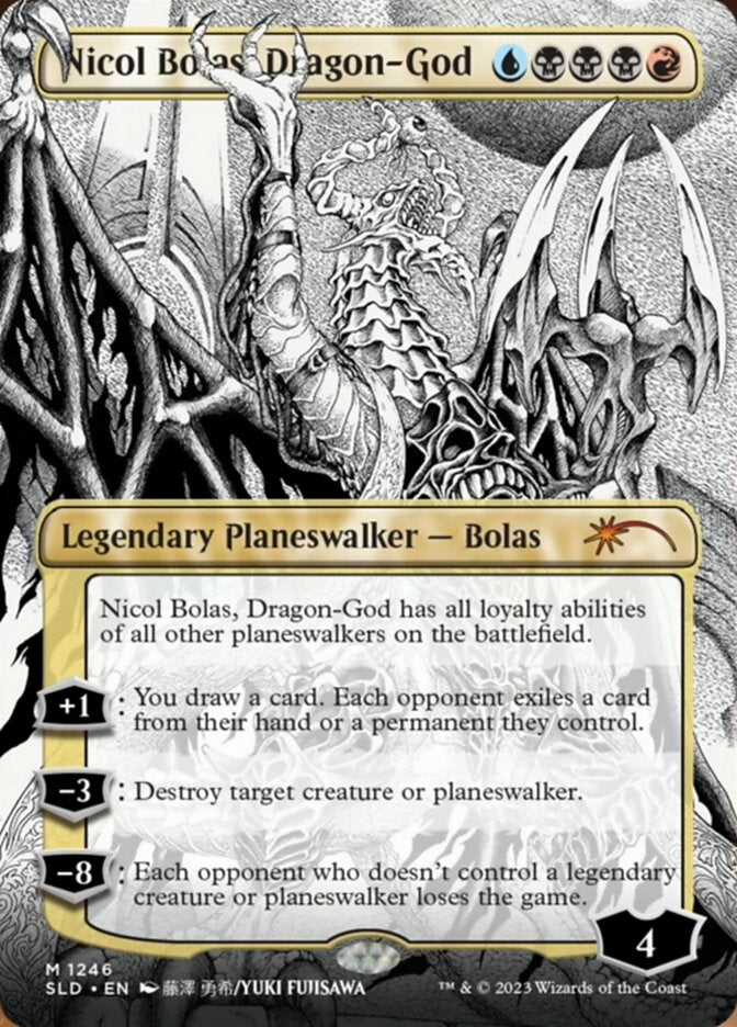 Nicol Bolas, Dragon-God (Borderless) [Secret Lair Drop Series] | Magic Magpie