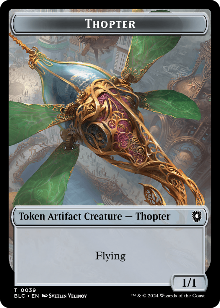 Goblin // Thopter Double-Sided Token [Bloomburrow Commander Tokens] | Magic Magpie