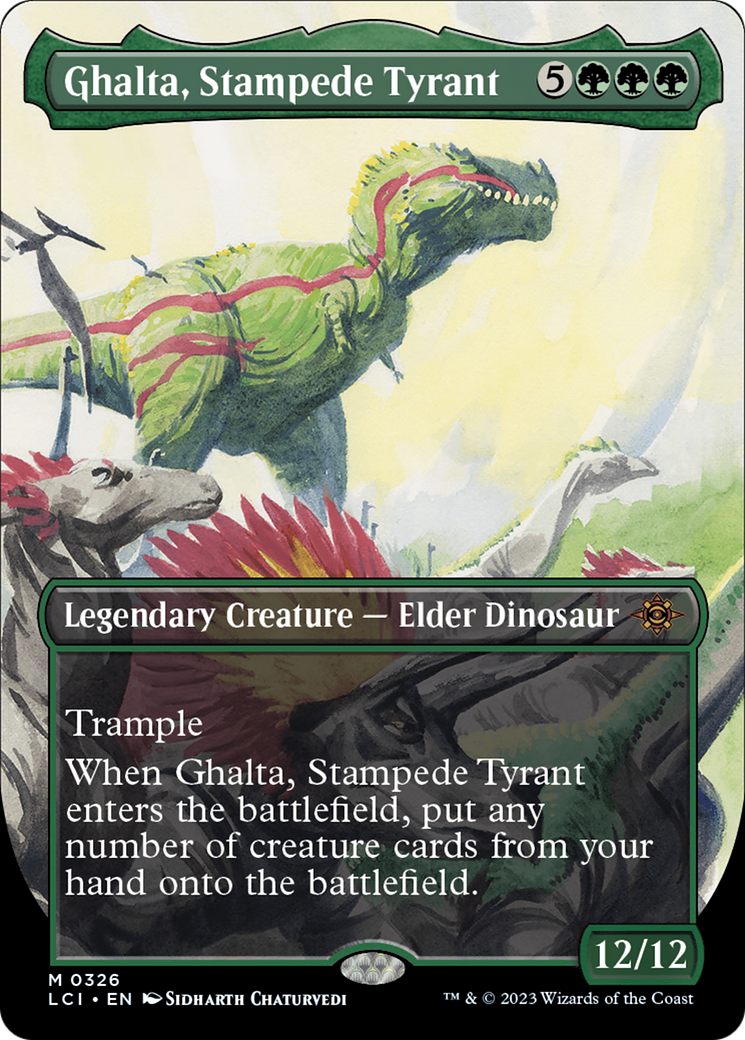 Ghalta, Stampede Tyrant (Borderless) [The Lost Caverns of Ixalan] | Magic Magpie