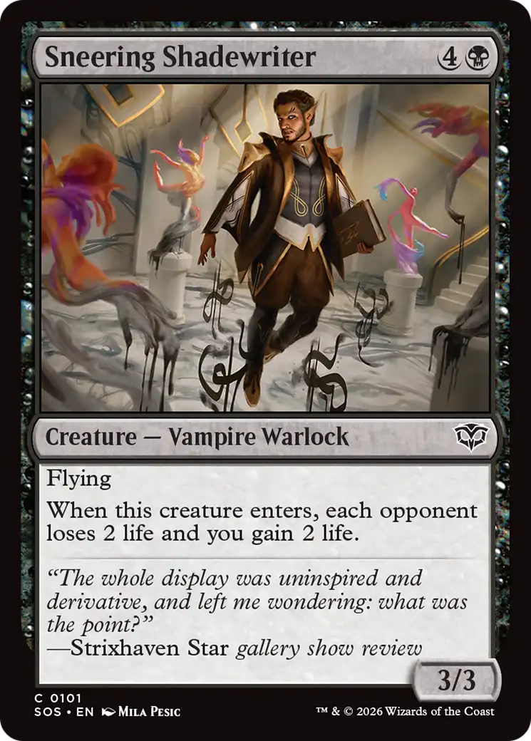 Sneering Shadewriter [Secrets of Strixhaven] | Magic Magpie