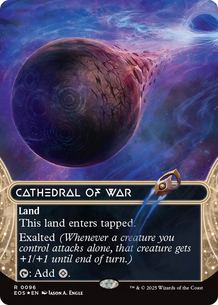 Cathedral of War (0096) (Borderless) (Galaxy Foil) [Edge of Eternities: Stellar Sights] | Magic Magpie