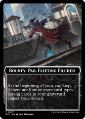 Bounty: Paq, Fleeting Filcher // Bounty Rules Double-Sided Token [Outlaws of Thunder Junction Commander Tokens] | Magic Magpie