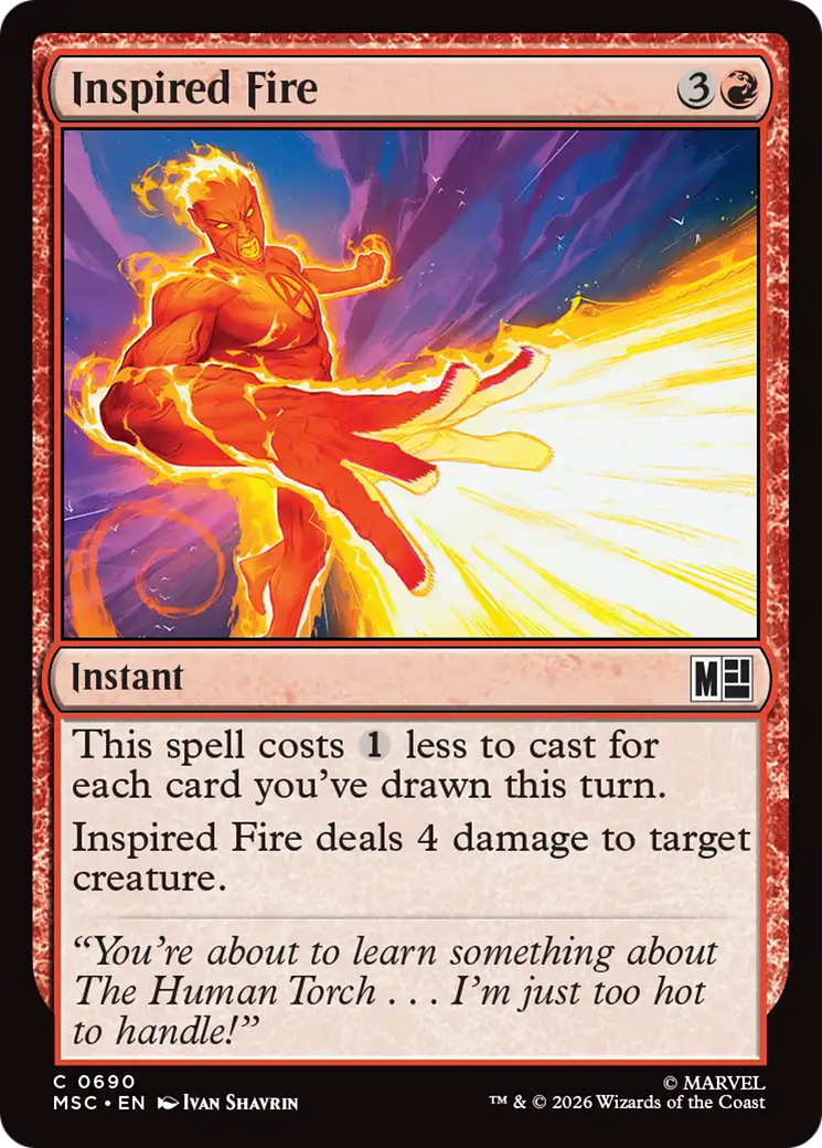 Inspired Fire [Marvel Super Heroes Commander] | Magic Magpie