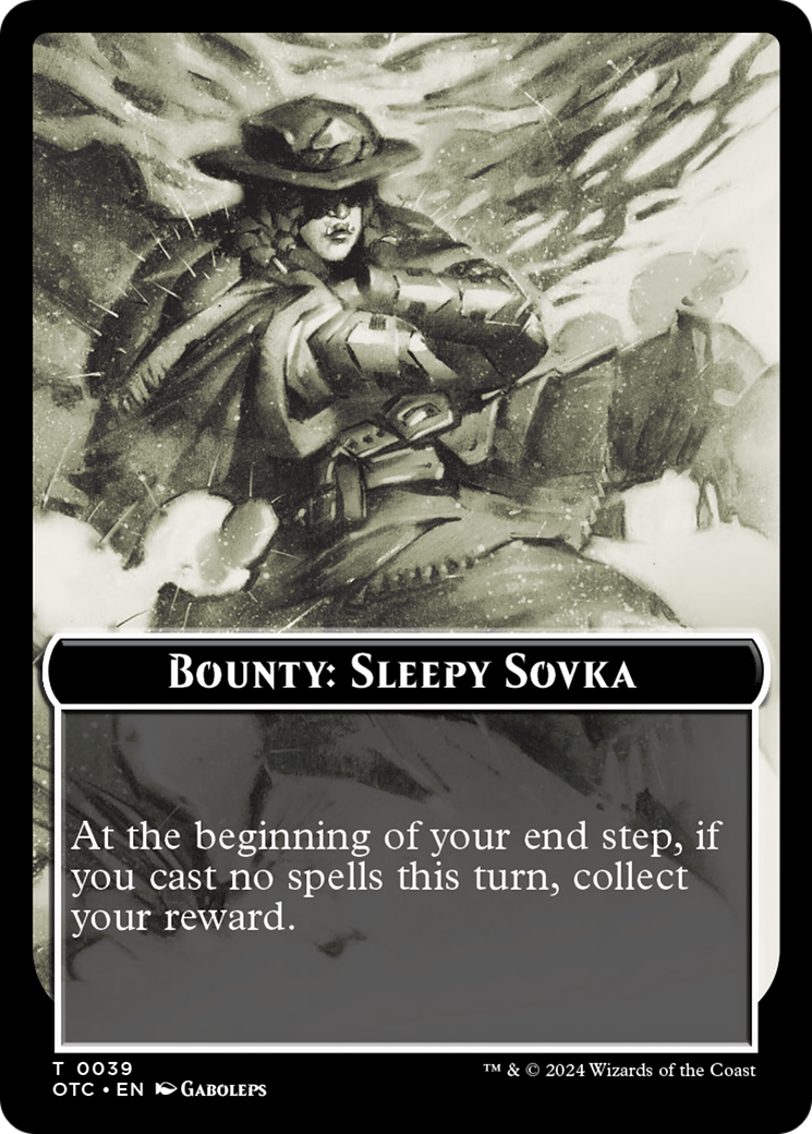 Bounty: Sleepy Sovka // Bounty Rules Double-Sided Token [Outlaws of Thunder Junction Commander Tokens] | Magic Magpie