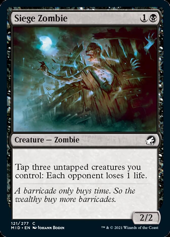 Siege Zombie [Innistrad: Midnight Hunt] | Magic Magpie