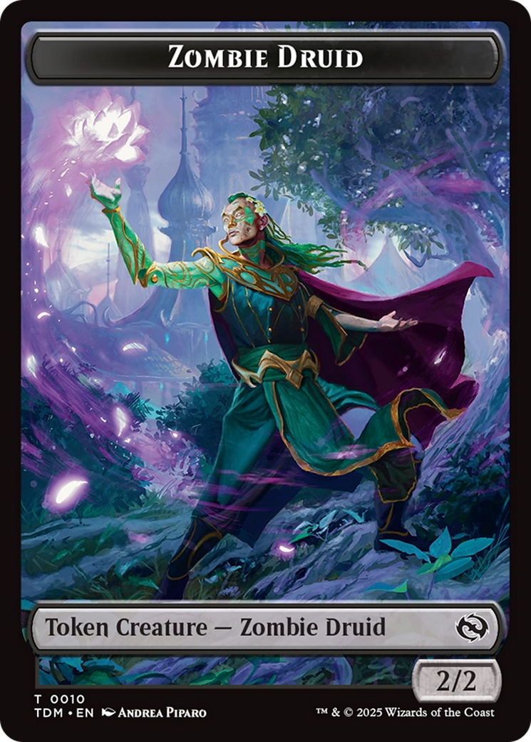 Zombie Druid // Treasure Double-Sided Token [Tarkir: Dragonstorm Tokens] | Magic Magpie