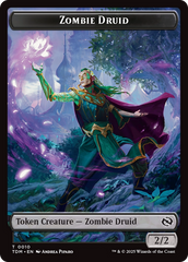 Zombie Druid // Treasure Double-Sided Token [Tarkir: Dragonstorm Tokens] | Magic Magpie