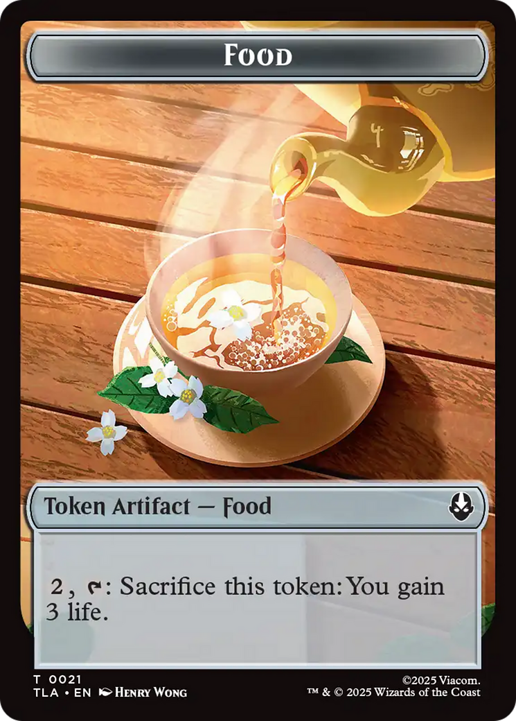 Monk // Food (0021) Double-Sided Token [Avatar: The Last Airbender Tokens] | Magic Magpie