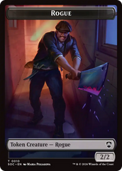 Spirit (0025) // Rogue Double-Sided Token [Secrets of Strixhaven Commander Tokens] | Magic Magpie