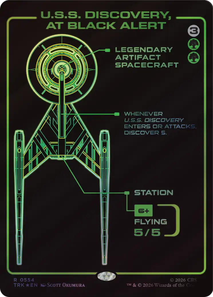 U.S.S. Discovery, at Black Alert (Showcase) [Star Trek] | Magic Magpie