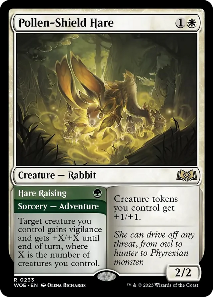 Pollen-Shield Hare // Hare Raising [Wilds of Eldraine] | Magic Magpie