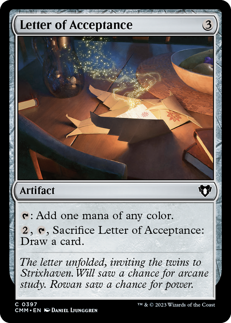 Letter of Acceptance [Commander Masters] | Magic Magpie