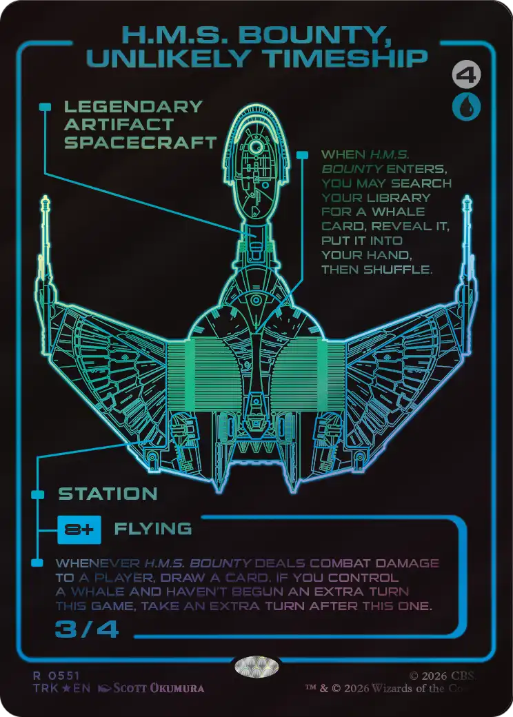 H.M.S. Bounty, Unlikely Timeship (Showcase) (Surge Foil) [Star Trek] | Magic Magpie