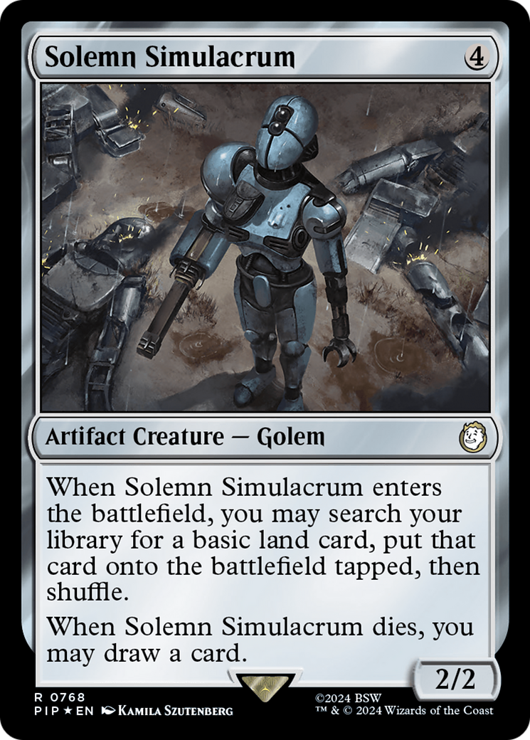 Solemn Simulacrum (Surge Foil) [Fallout] | Magic Magpie