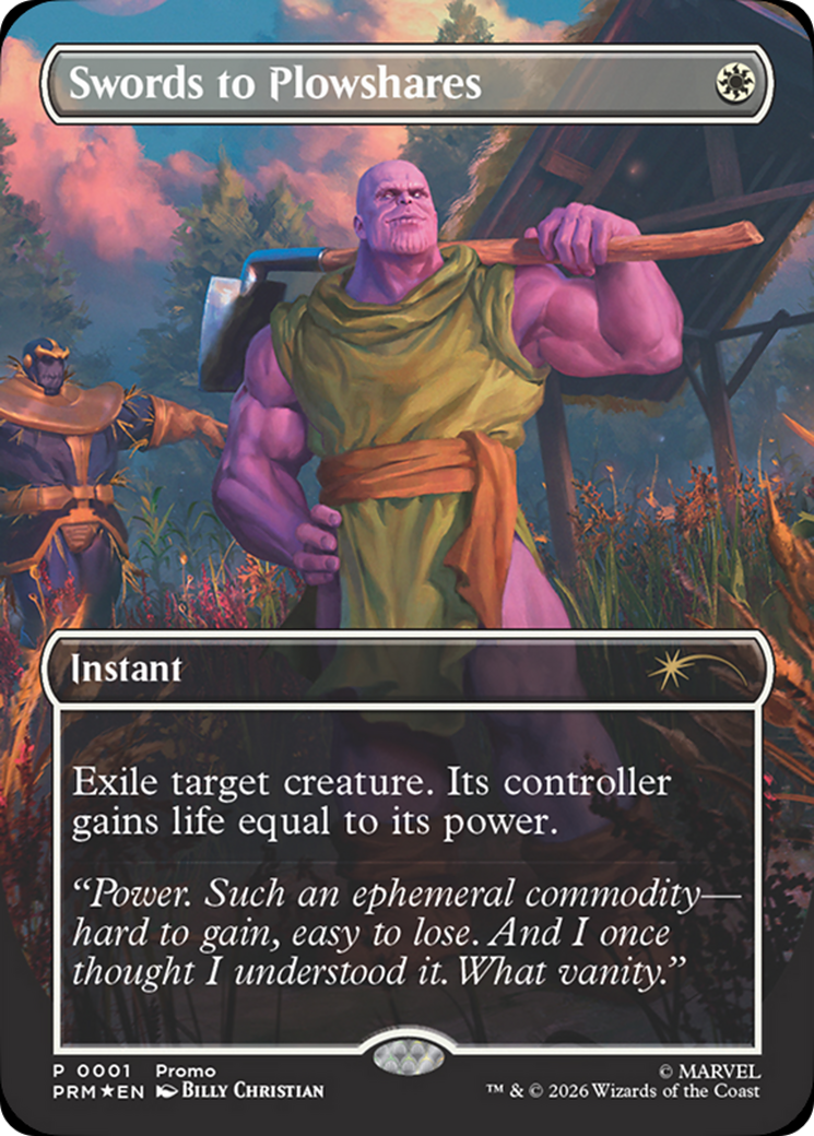 Swords to Plowshares (Borderless) (Magazine Insert) [Media Promos] | Magic Magpie