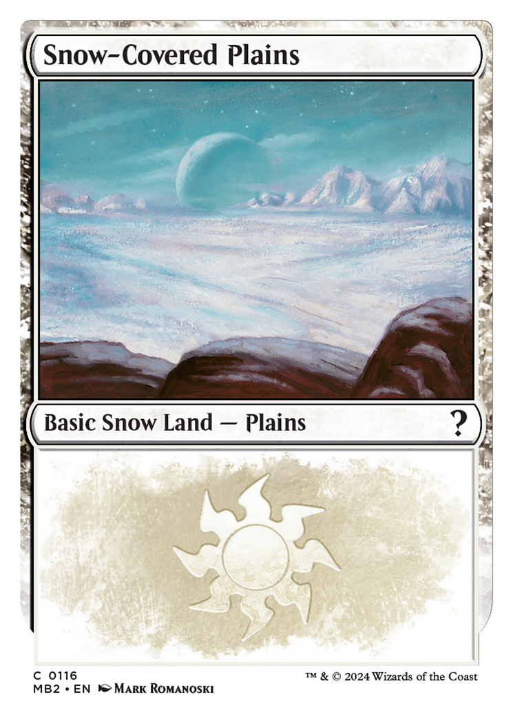 Snow-Covered Plains (White Border) [Mystery Booster 2] | Magic Magpie