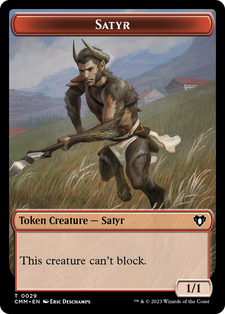 Satyr Token [Commander Masters Tokens] | Magic Magpie