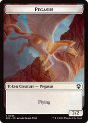 Contract // Pegasus Double-Sided Token [Secrets of Strixhaven Commander Tokens] | Magic Magpie