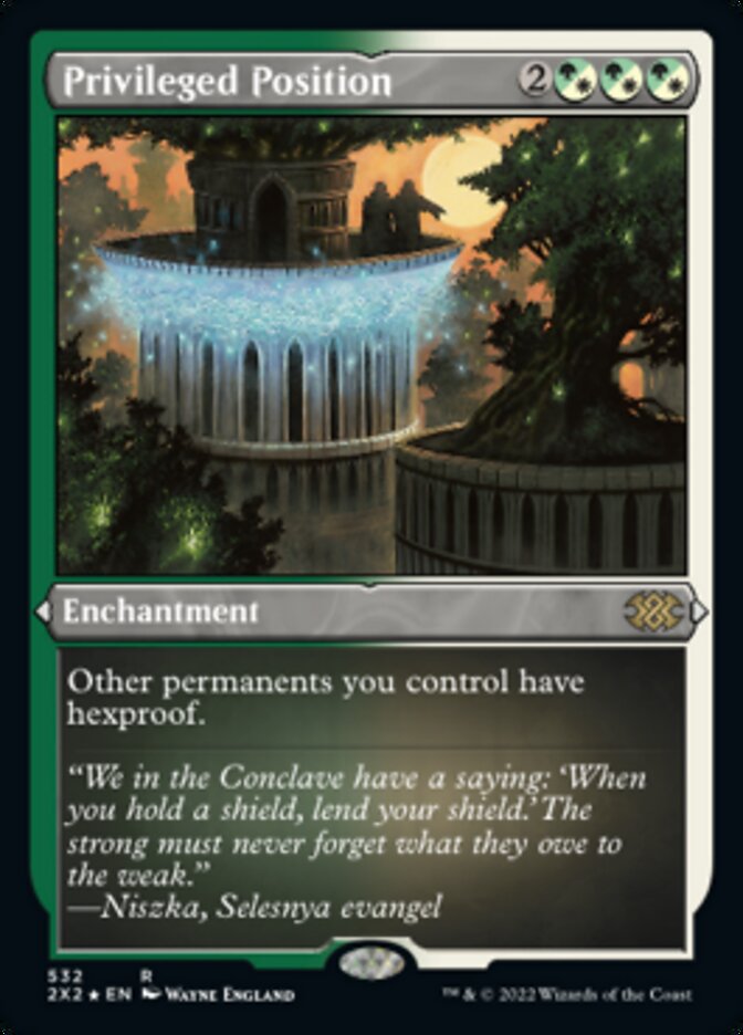 Privileged Position (Foil Etched) [Double Masters 2022] | Magic Magpie