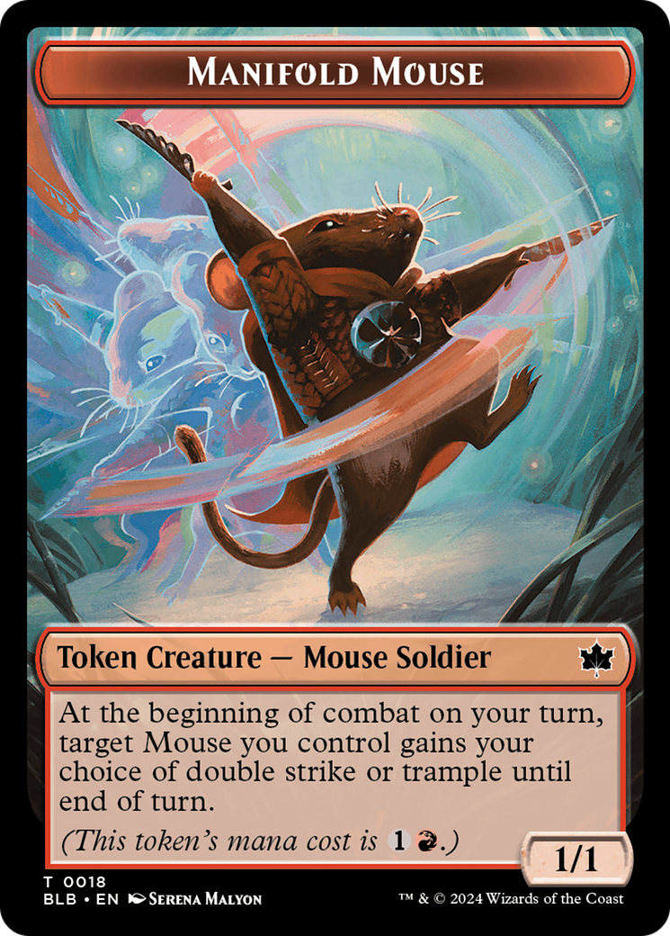 Sword // Manifold Mouse Double-Sided Token [Bloomburrow Tokens] | Magic Magpie