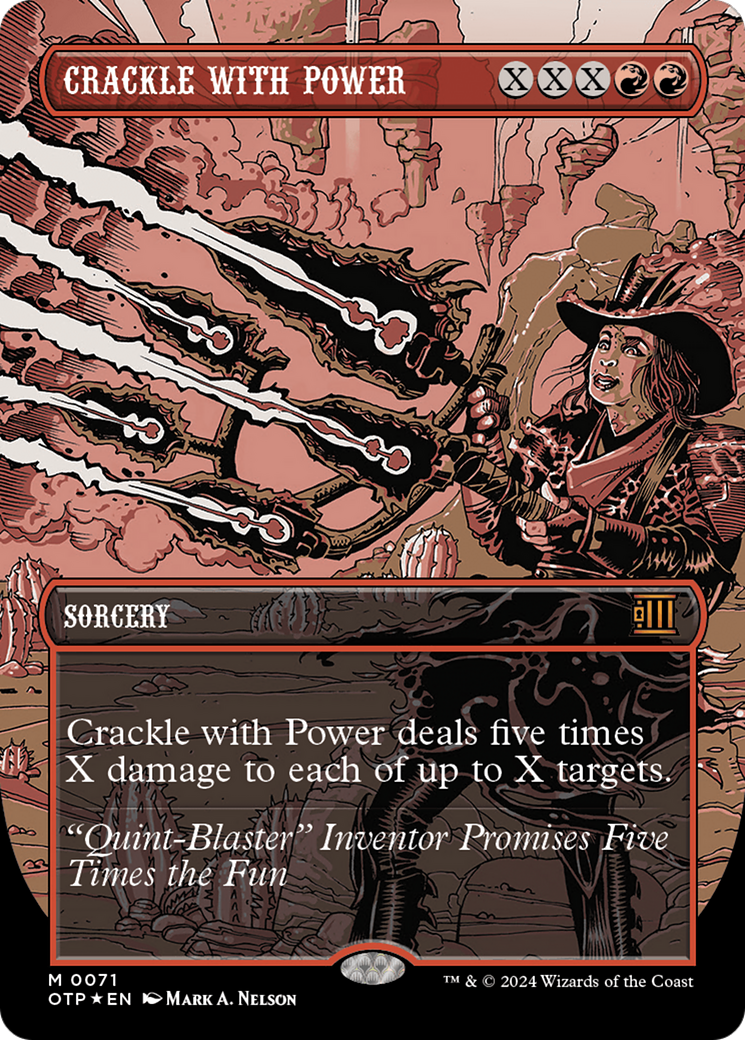 Crackle with Power (Textured Foil) [Outlaws of Thunder Junction: Breaking News] | Magic Magpie