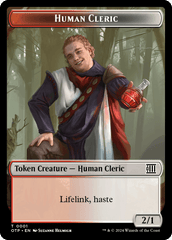 Human Cleric // Plot Double-Sided Token [Outlaws of Thunder Junction Tokens] | Magic Magpie
