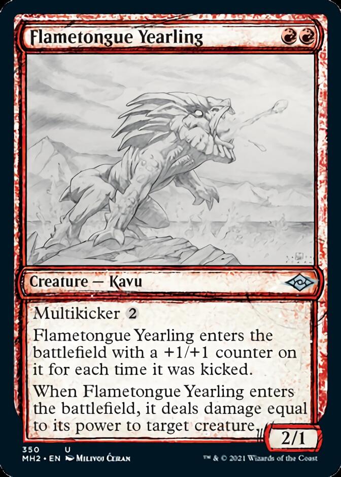 Flametongue Yearling (Sketch) [Modern Horizons 2] | Magic Magpie