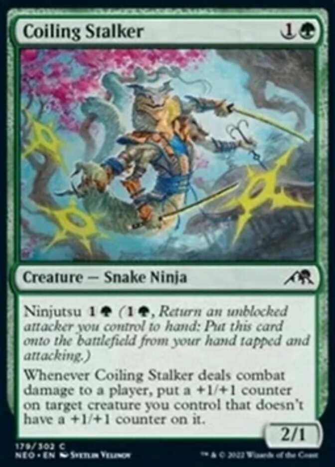 Coiling Stalker [Kamigawa: Neon Dynasty] | Magic Magpie