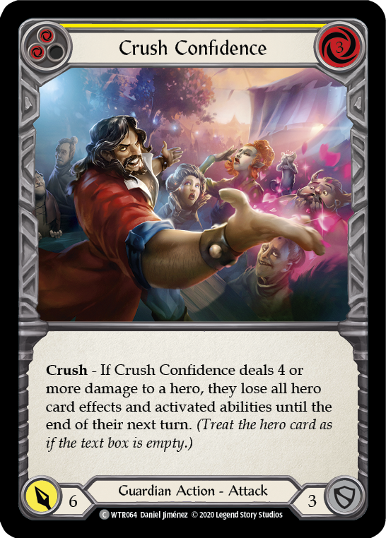 Crush Confidence (Yellow) [U-WTR064] (Welcome to Rathe Unlimited)  Unlimited Rainbow Foil | Magic Magpie