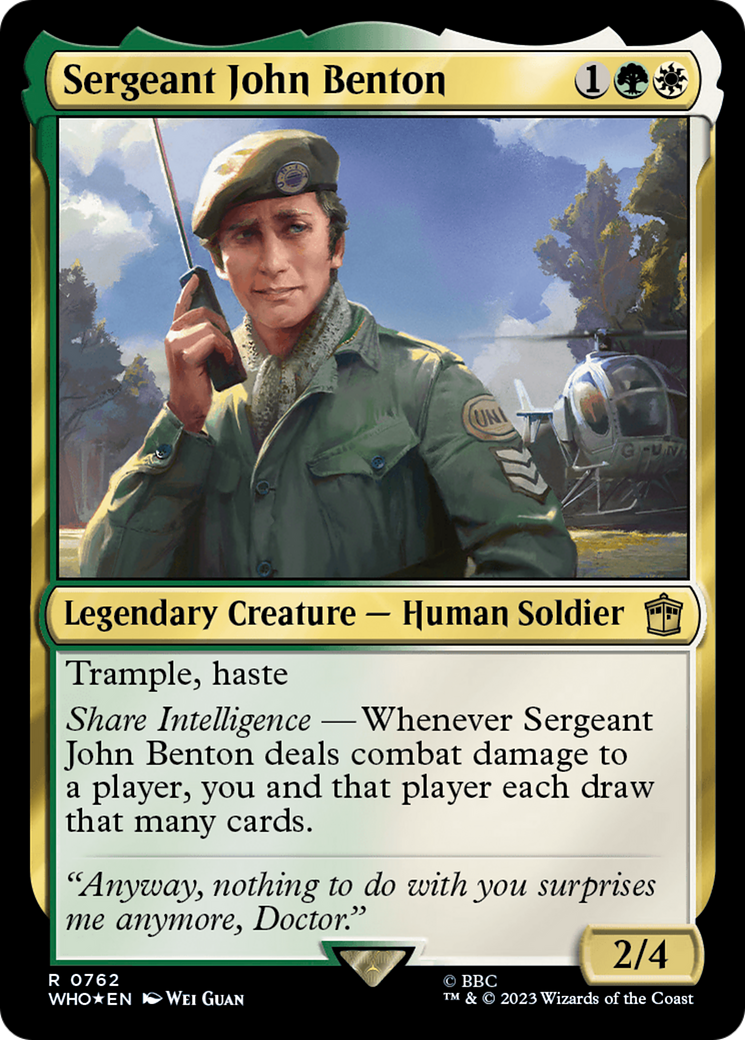 Sergeant John Benton (Surge Foil) [Doctor Who] | Magic Magpie