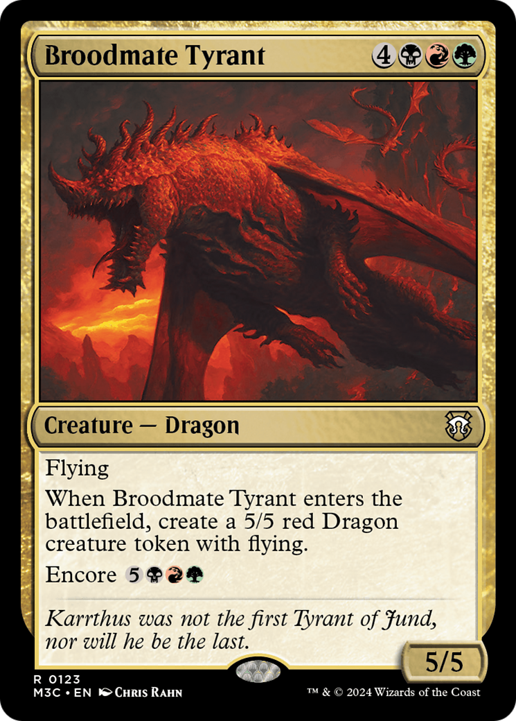 Broodmate Tyrant (Extended Art) (Ripple Foil) [Modern Horizons 3 Commander] | Magic Magpie