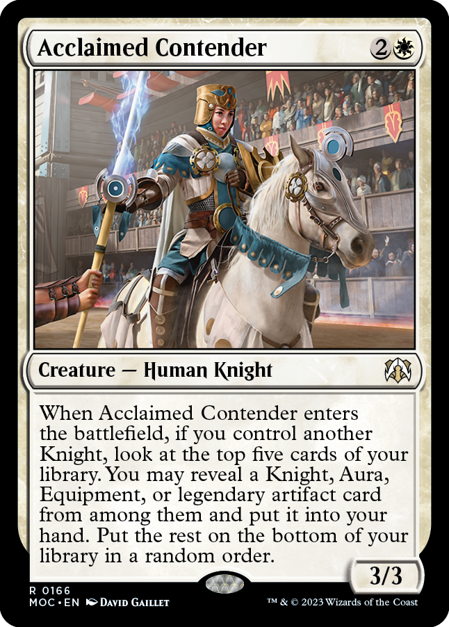 Acclaimed Contender [March of the Machine Commander] | Magic Magpie
