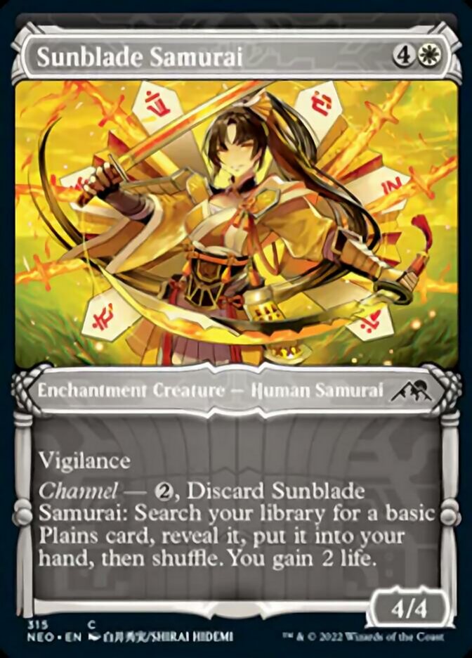 Sunblade Samurai (Showcase Samurai) [Kamigawa: Neon Dynasty] | Magic Magpie