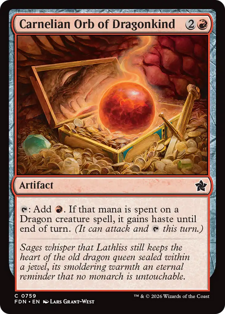 Carnelian Orb of Dragonkind (0759) [Foundations] | Magic Magpie