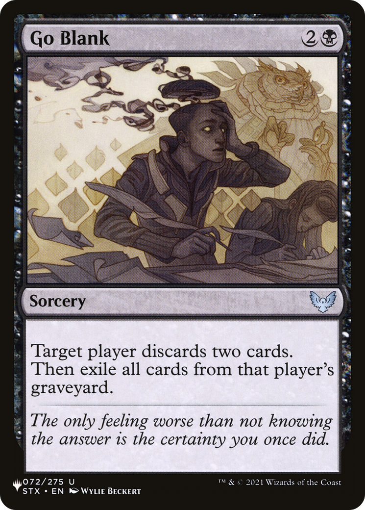 Go Blank [The List] | Magic Magpie