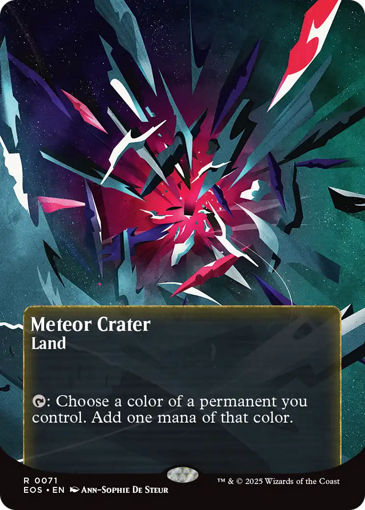 Meteor Crater (0071) (Borderless) [Edge of Eternities: Stellar Sights] | Magic Magpie