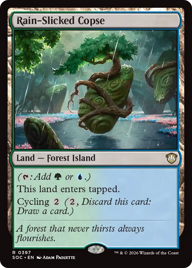 Rain-Slicked Copse [Secrets of Strixhaven Commander] | Magic Magpie
