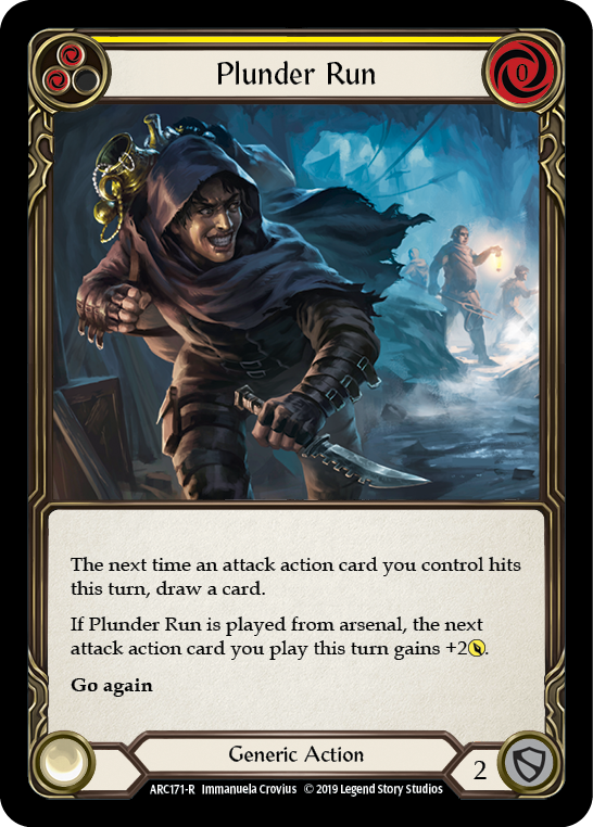 Plunder Run (Yellow) [ARC171-R] (Arcane Rising)  1st Edition Rainbow Foil | Magic Magpie